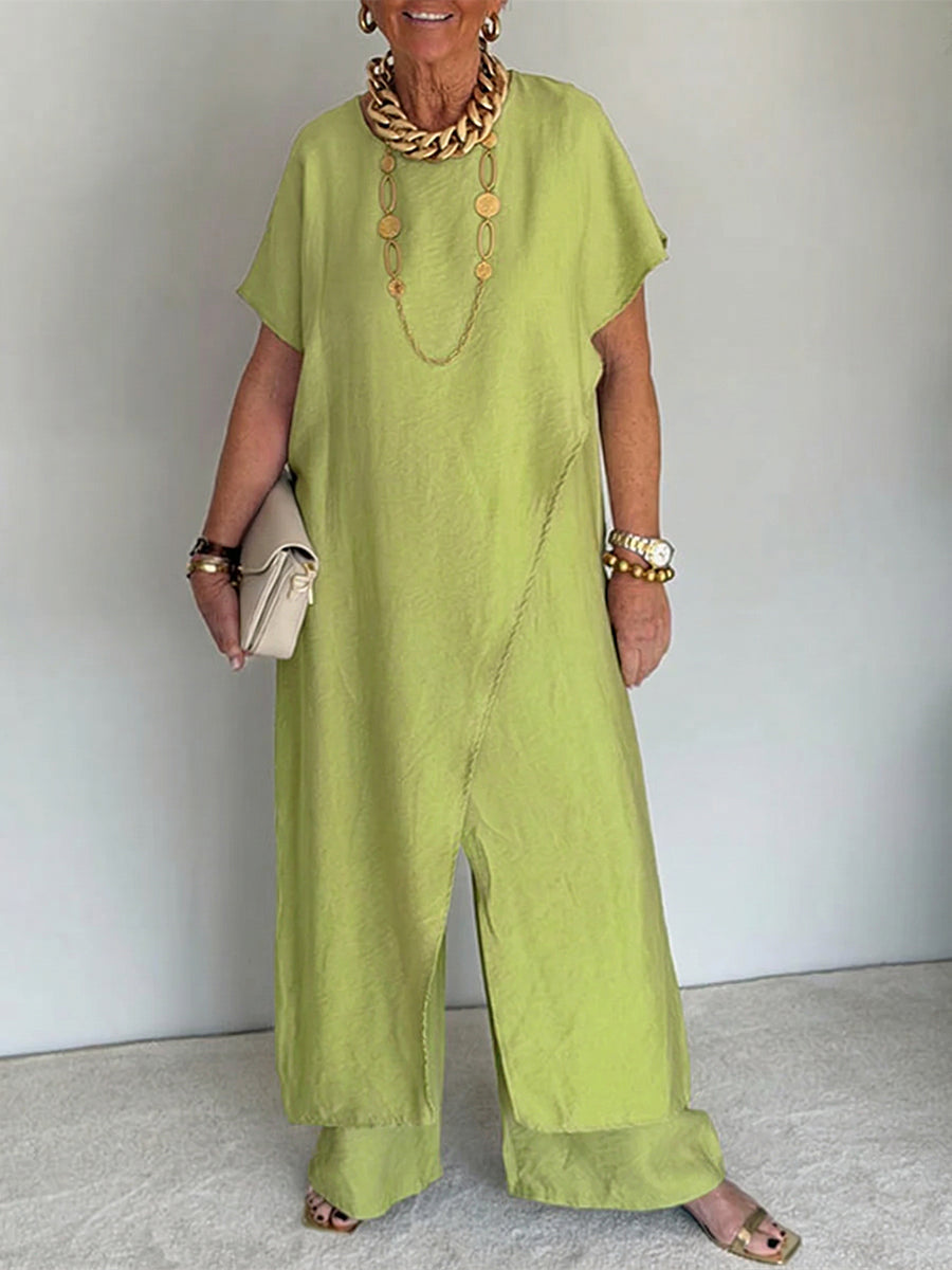 Last day 50%OFF🔥Cozy Loose-fit Asymmetrical Design Two-piece Set