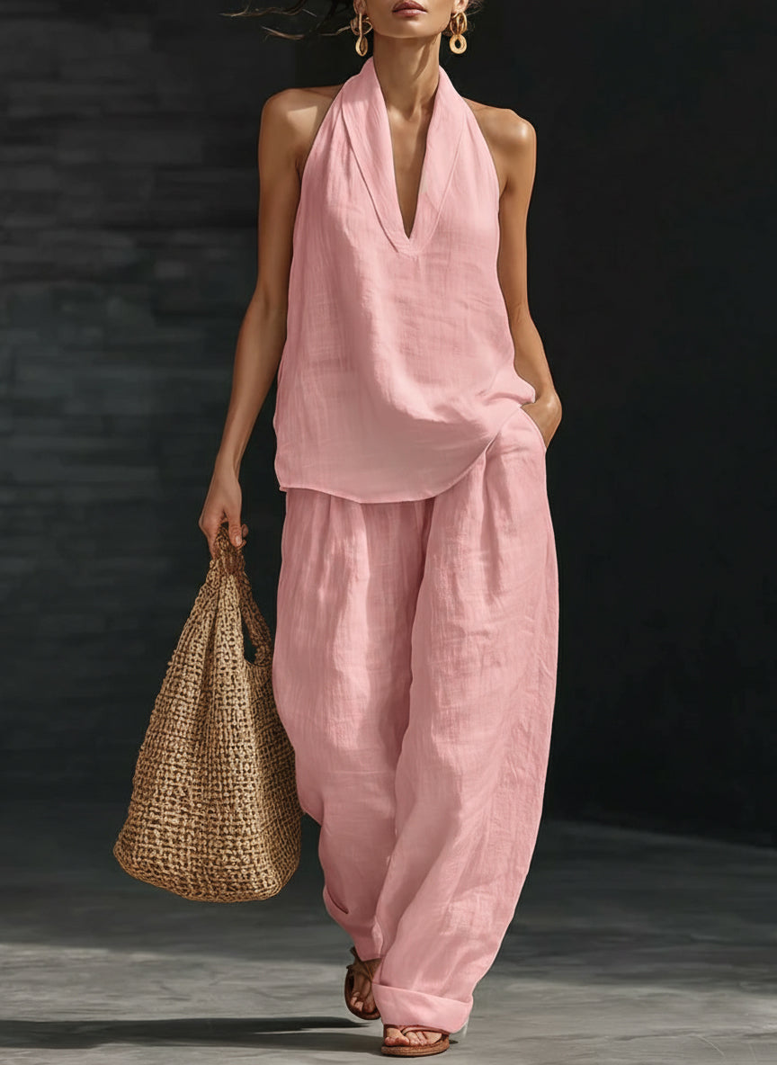 Last day 50%OFF🔥Casual And Cozy Minimalist Linen Two-piece Set