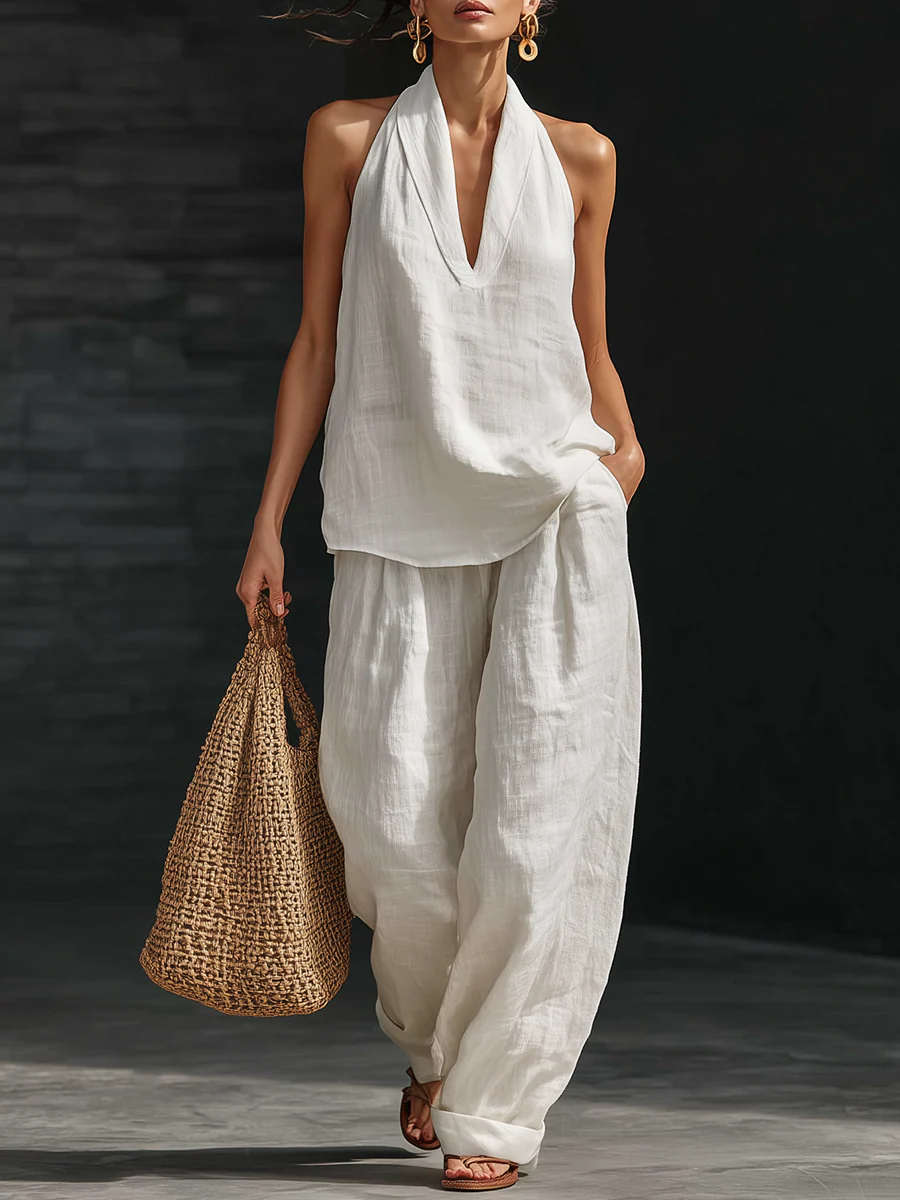 Last day 50%OFF🔥Casual And Cozy Minimalist Linen Two-piece Set