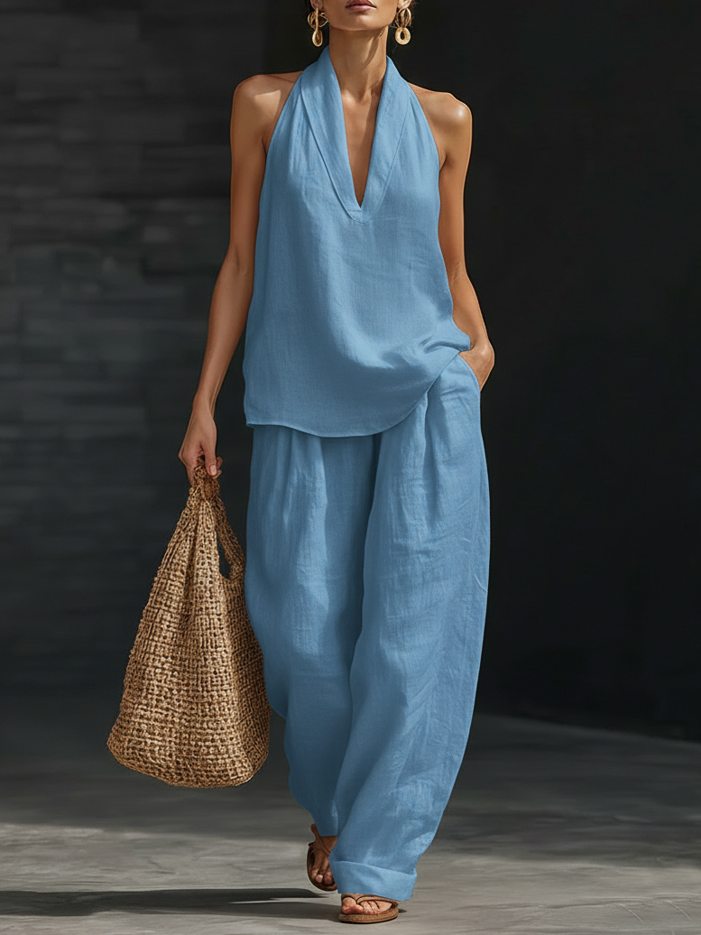 Last day 50%OFF🔥Casual And Cozy Minimalist Linen Two-piece Set