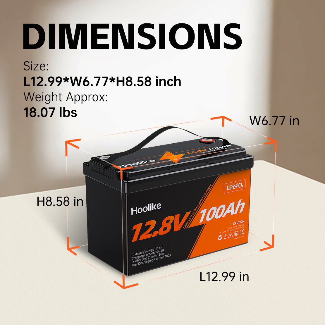 🔥 12.8V 100Ah Lithium Iron Phosphate Battery